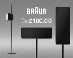 Win 3 x £100.00 gift cards for www.braun-audio.com