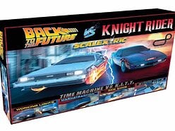 Win a copy of a Scalextric 1980s TV - Back to the Future vs Knight Rider Race Set worth £160